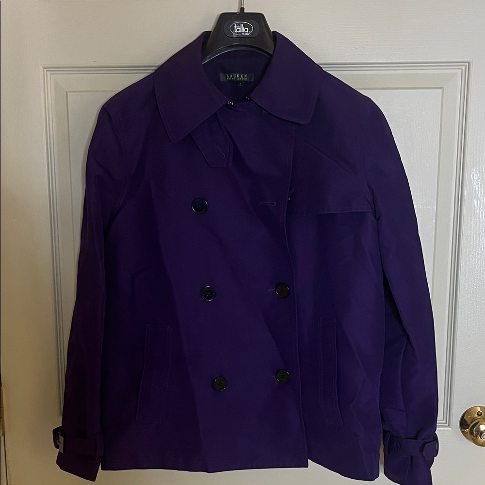 Ralph Lauren Rich Purple Pea Coat